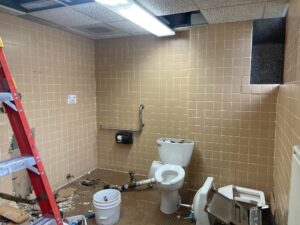 Bathroom renovation in progress