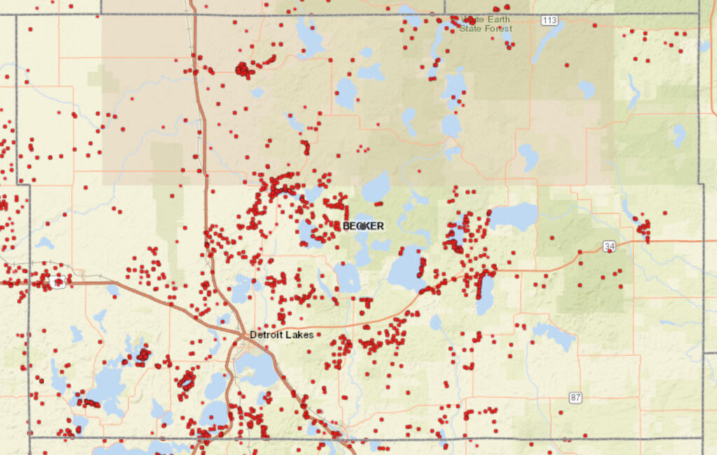 Coverage map graphic
