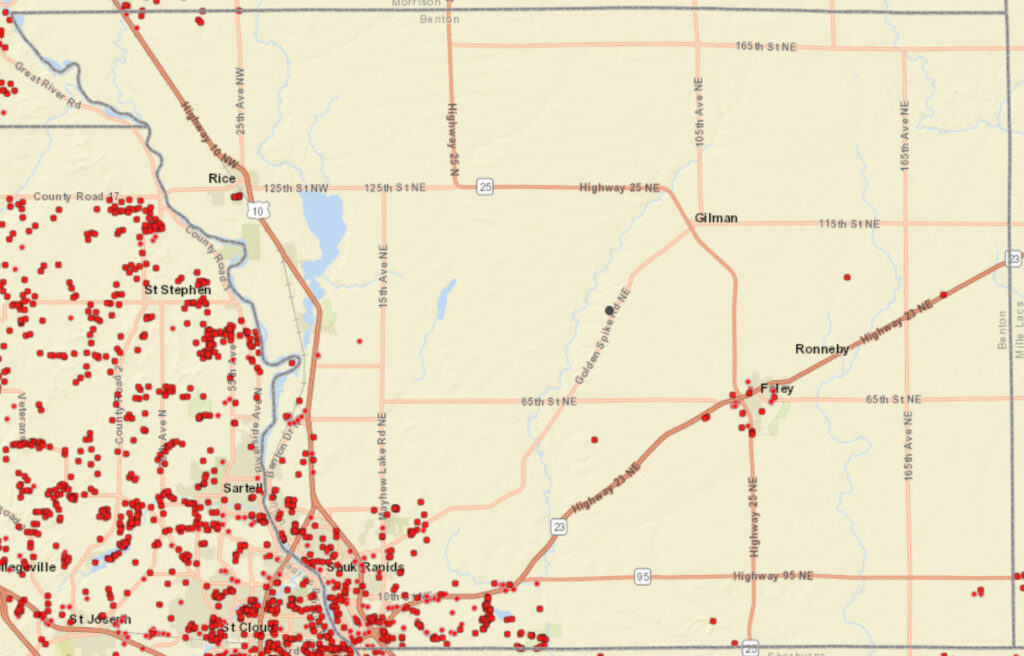 Coverage map graphic