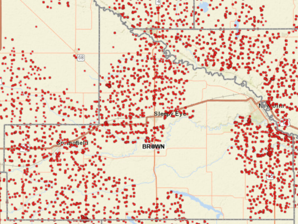Coverage map graphic