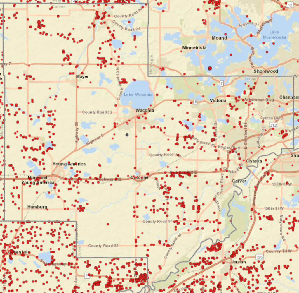 Coverage map graphic