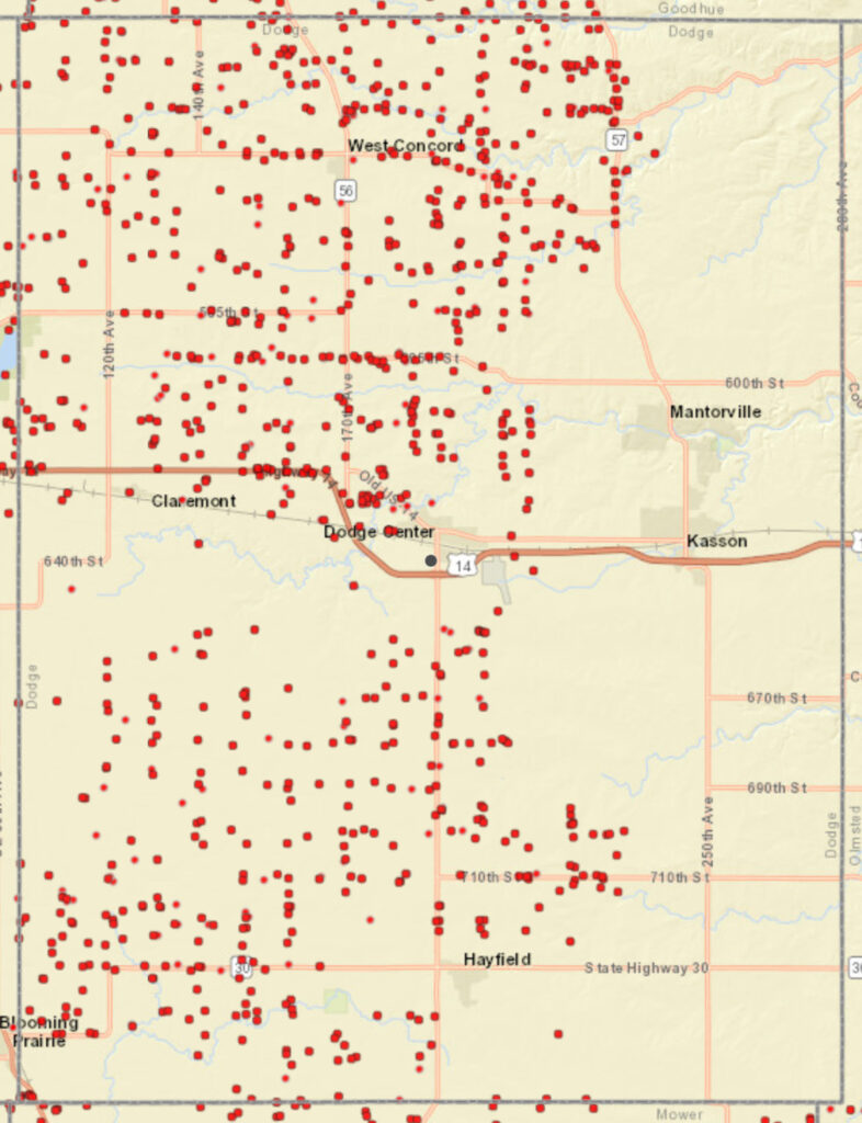 Coverage map graphic