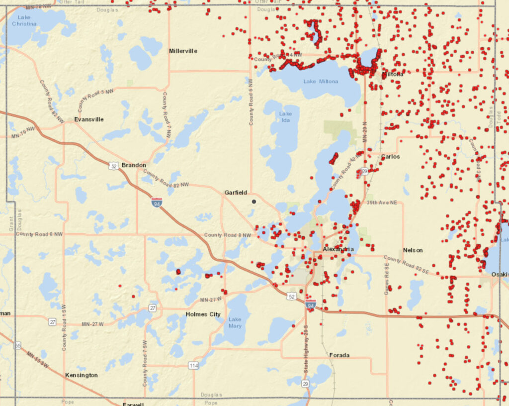 Coverage map graphic