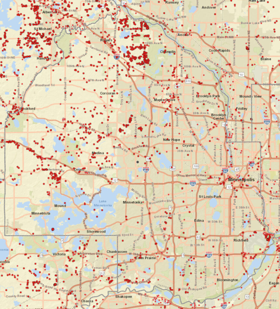 Coverage map graphic