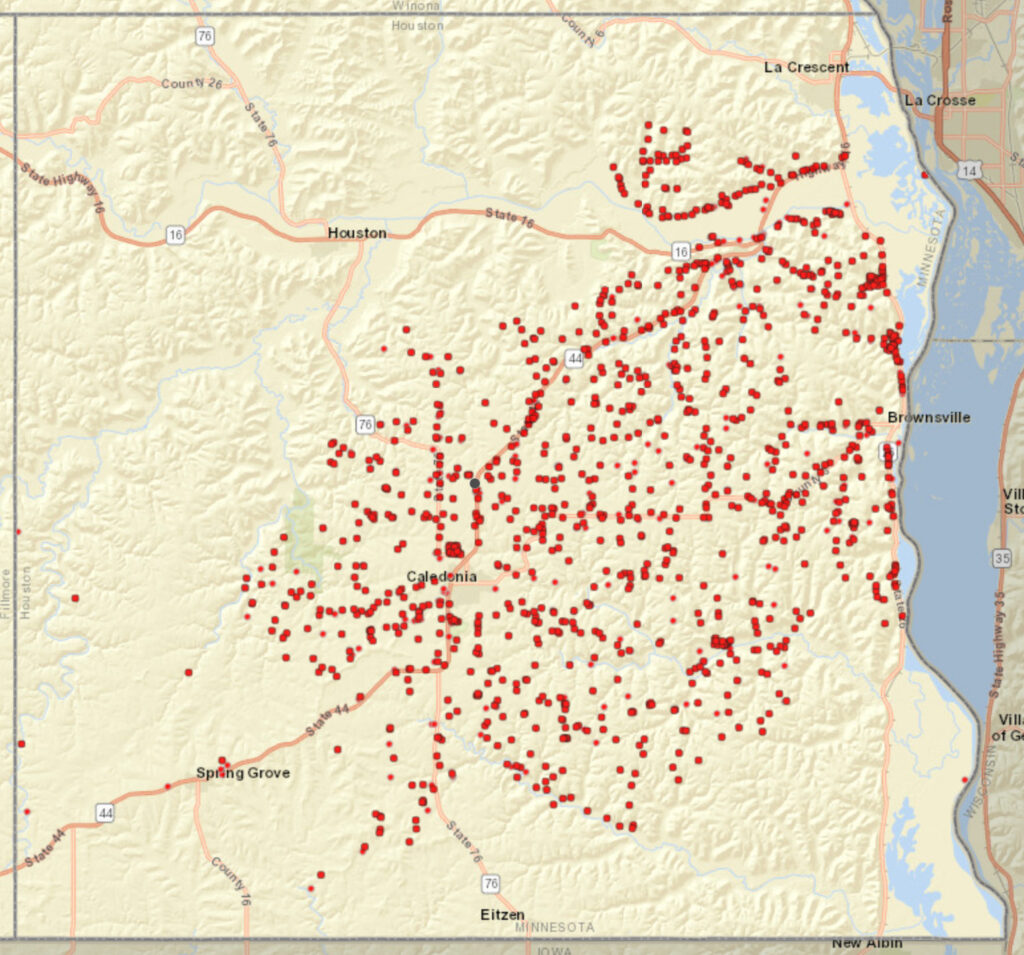 Coverage map graphic