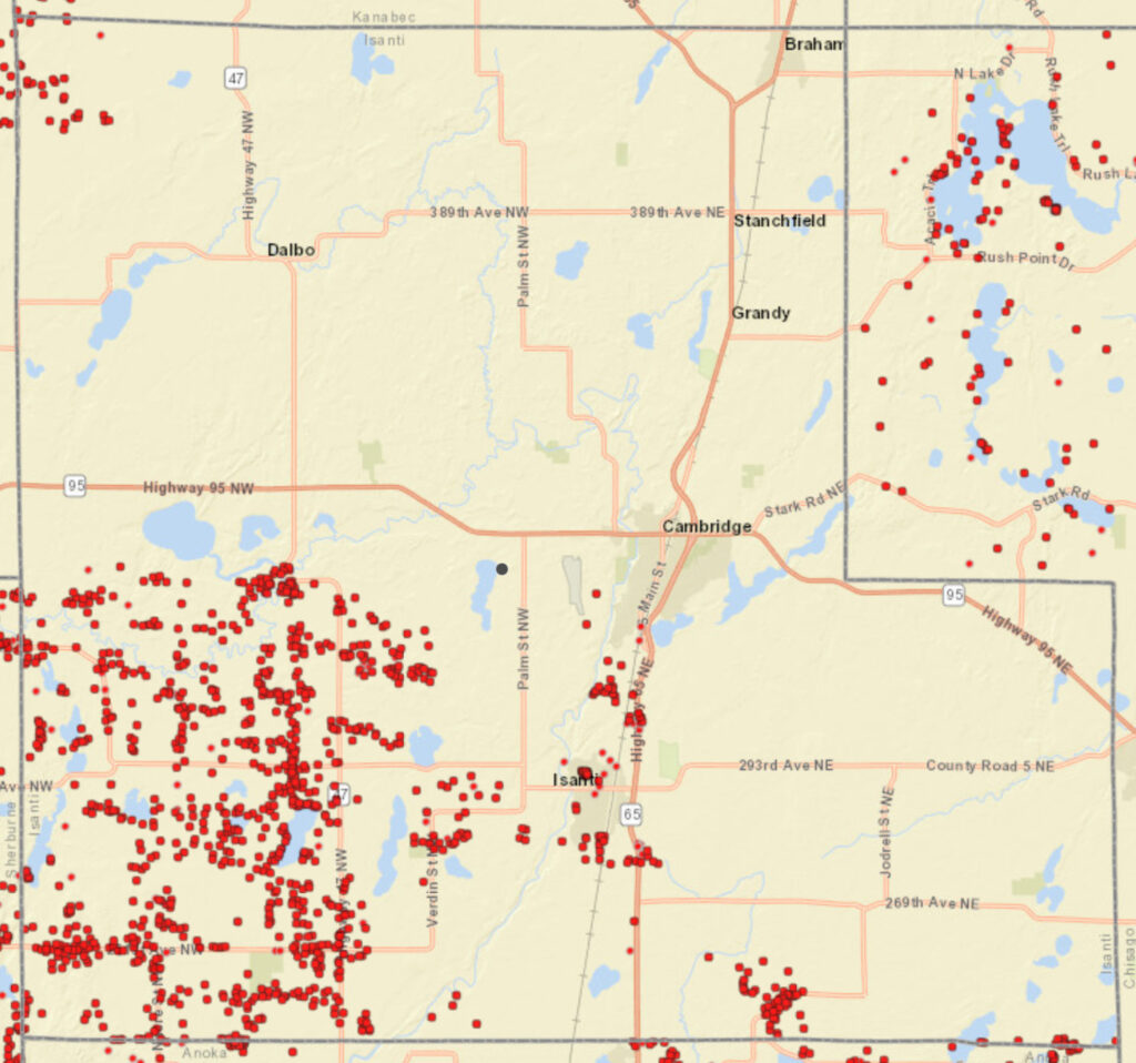 Coverage map graphic