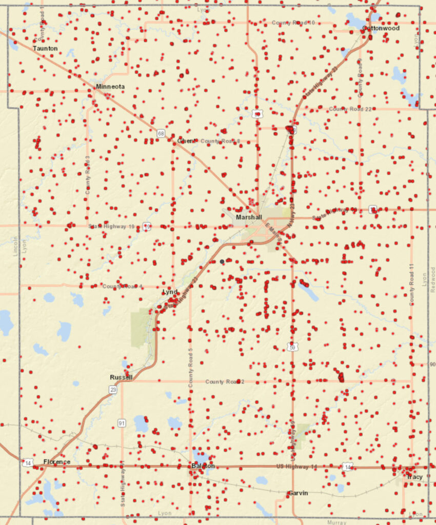 Coverage map graphic