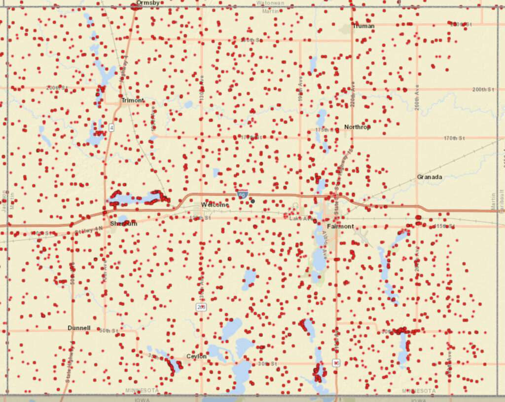 Coverage map graphic