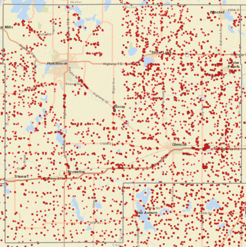 Coverage map graphic