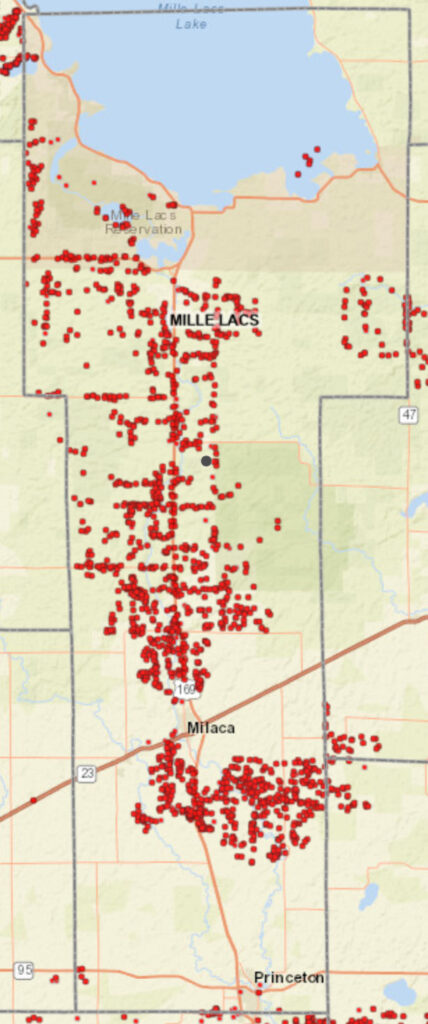 Coverage map graphic