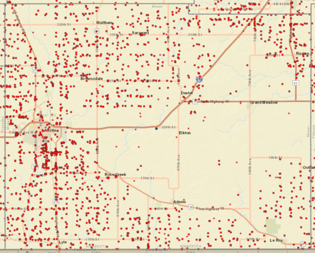 Coverage map graphic
