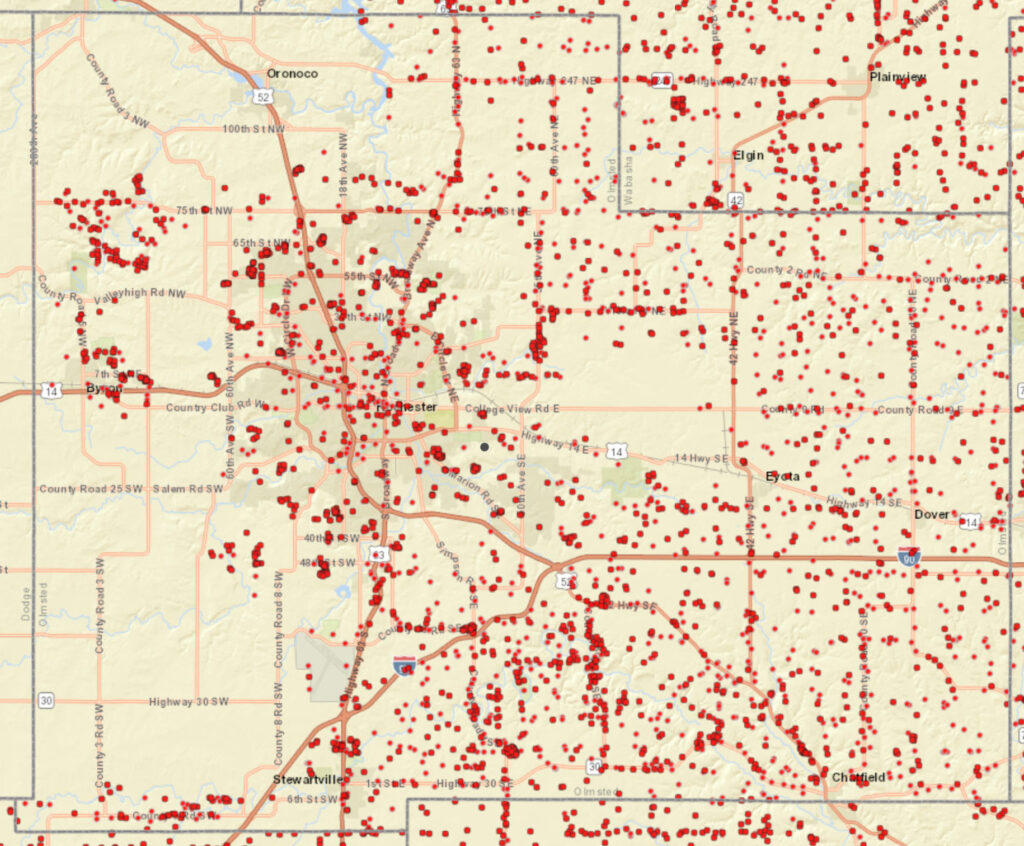 Coverage map graphic