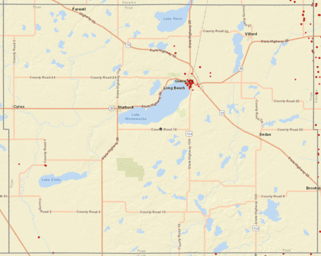 Coverage map graphic