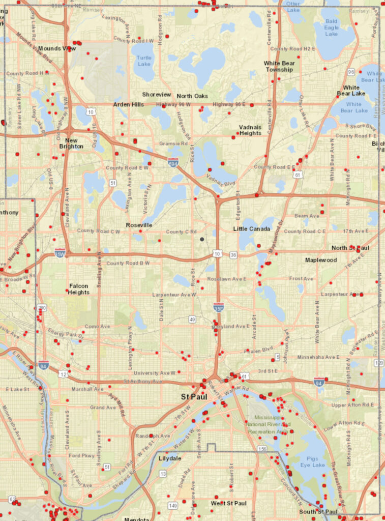 Coverage map graphic