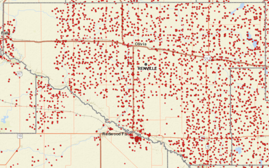 Coverage map graphic