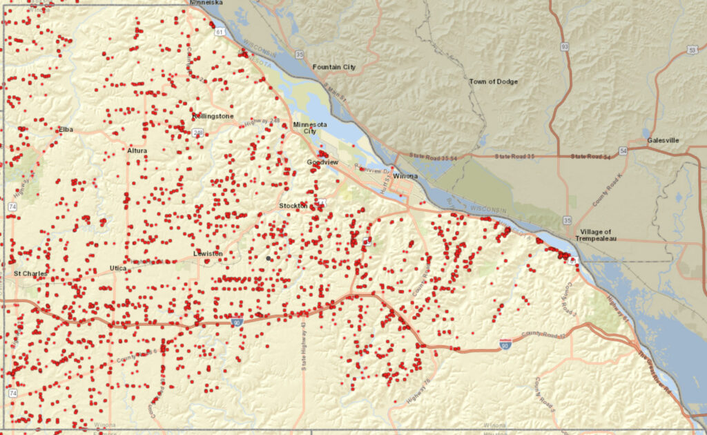 Coverage map graphic