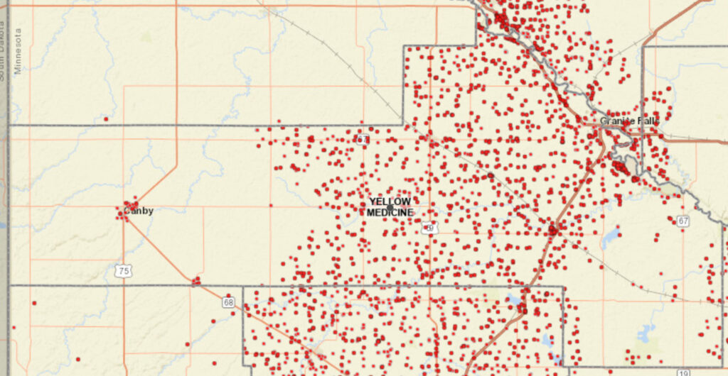 Coverage map graphic