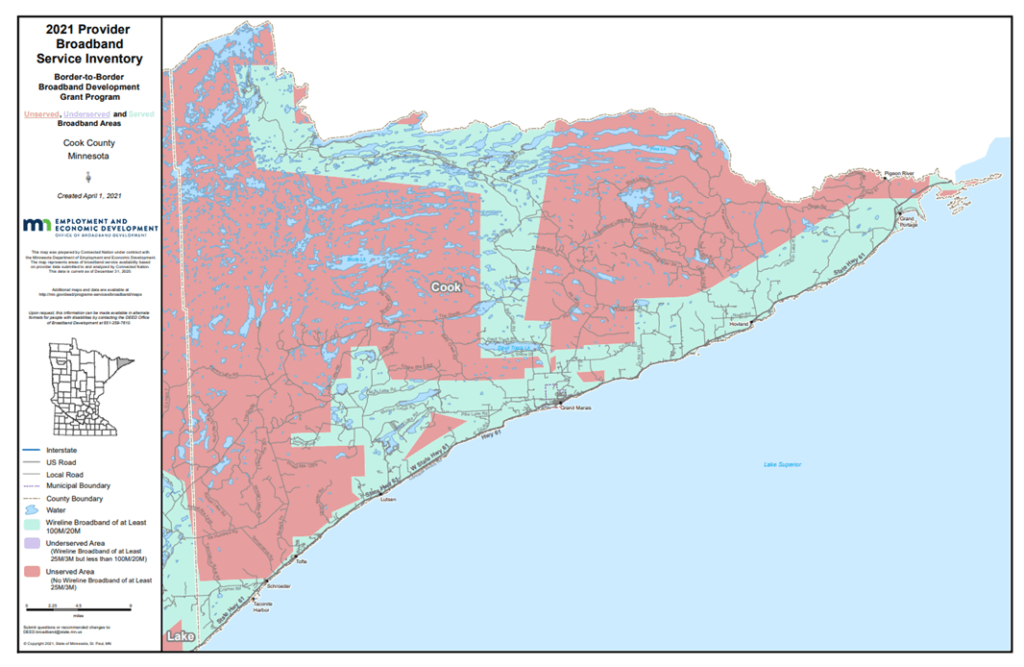 Coverage map graphic