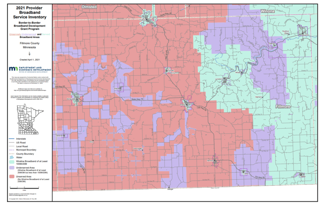 Coverage map graphic