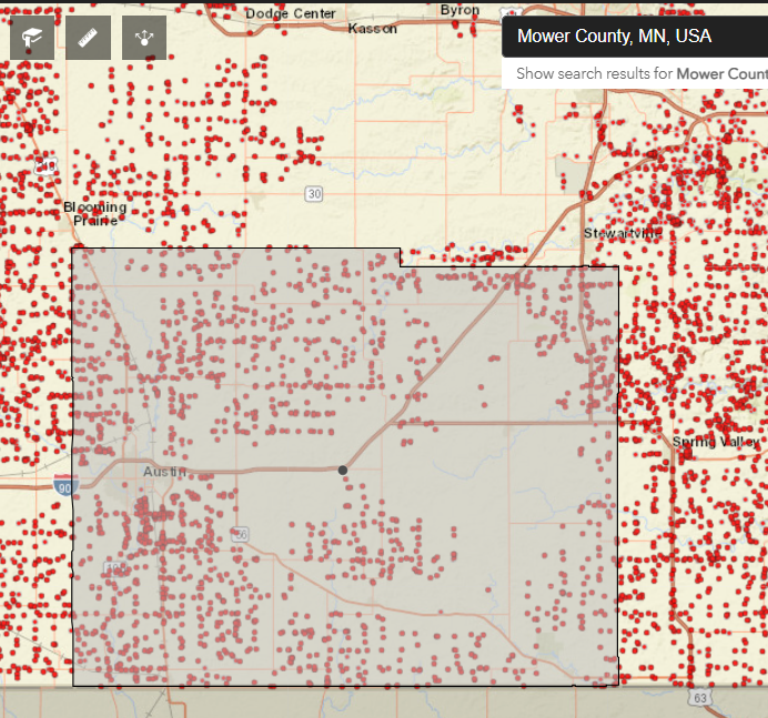Coverage map graphic