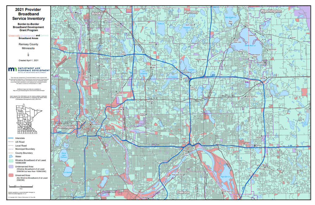 Coverage map graphic