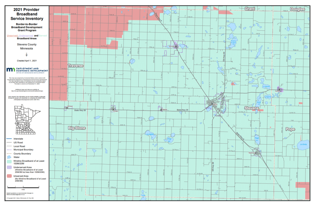 Coverage map graphic